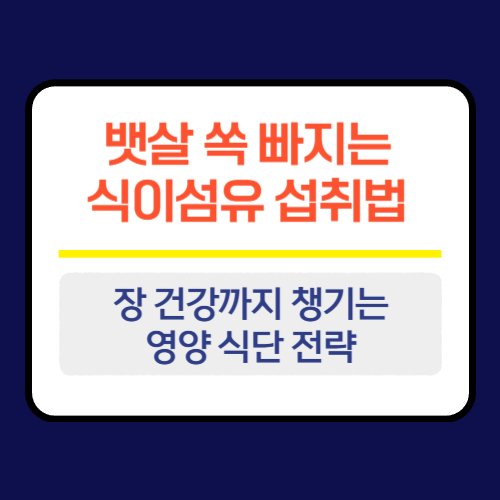 식이섬유 섭취법